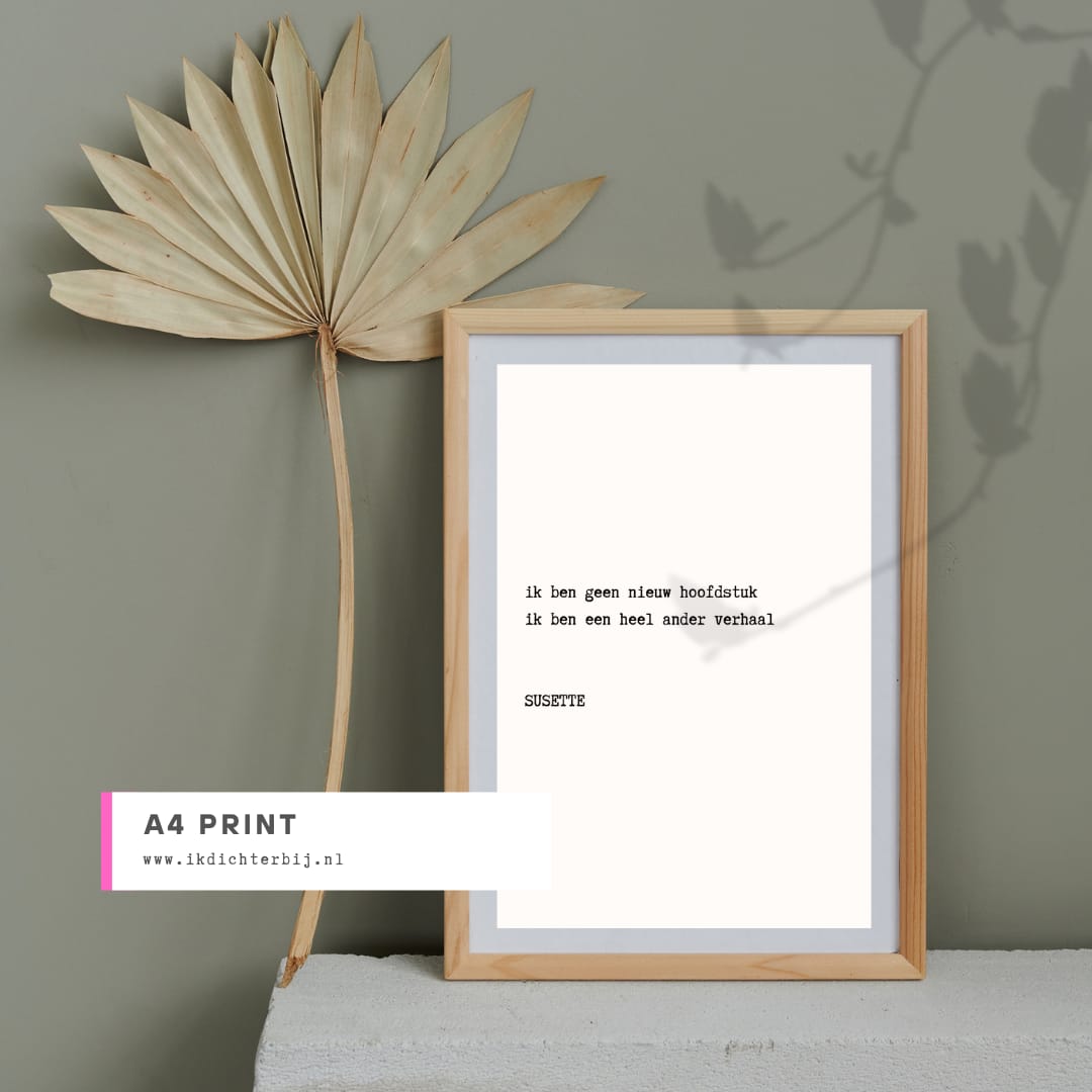 gedichtposter a4 ikdichterbij instagram