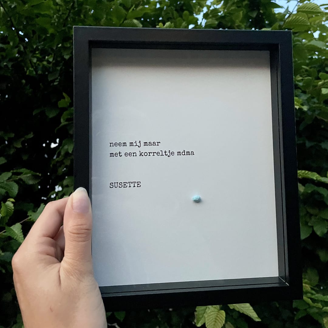 gedicht poster ingelijst mdma